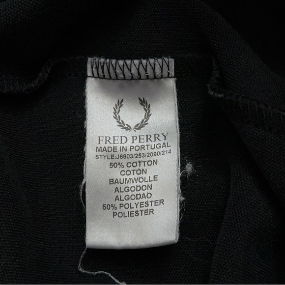 Fred Perry Sportswear Track Jacket Mens S Full-Zip Argyle Print Pockets Black - Picture 4 of 8